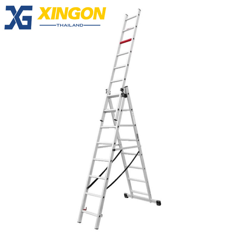 บันไดพาด3ตอนปรับกางทรงเอได้6ฟุต XG-116A3x6 - Image 5