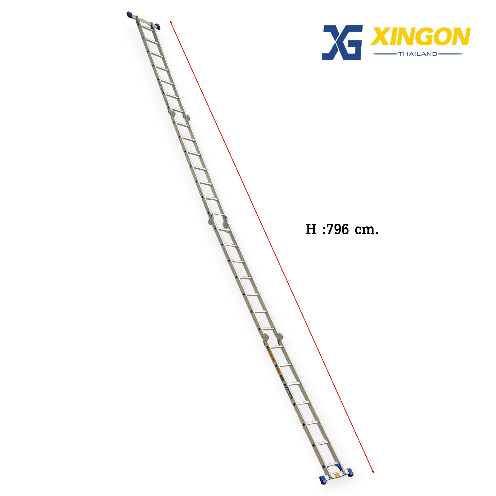 บันไดพับอเนกประสงค์28ขั้นพาดยาว7.96เมตร XG-115A4x7 - Image 3