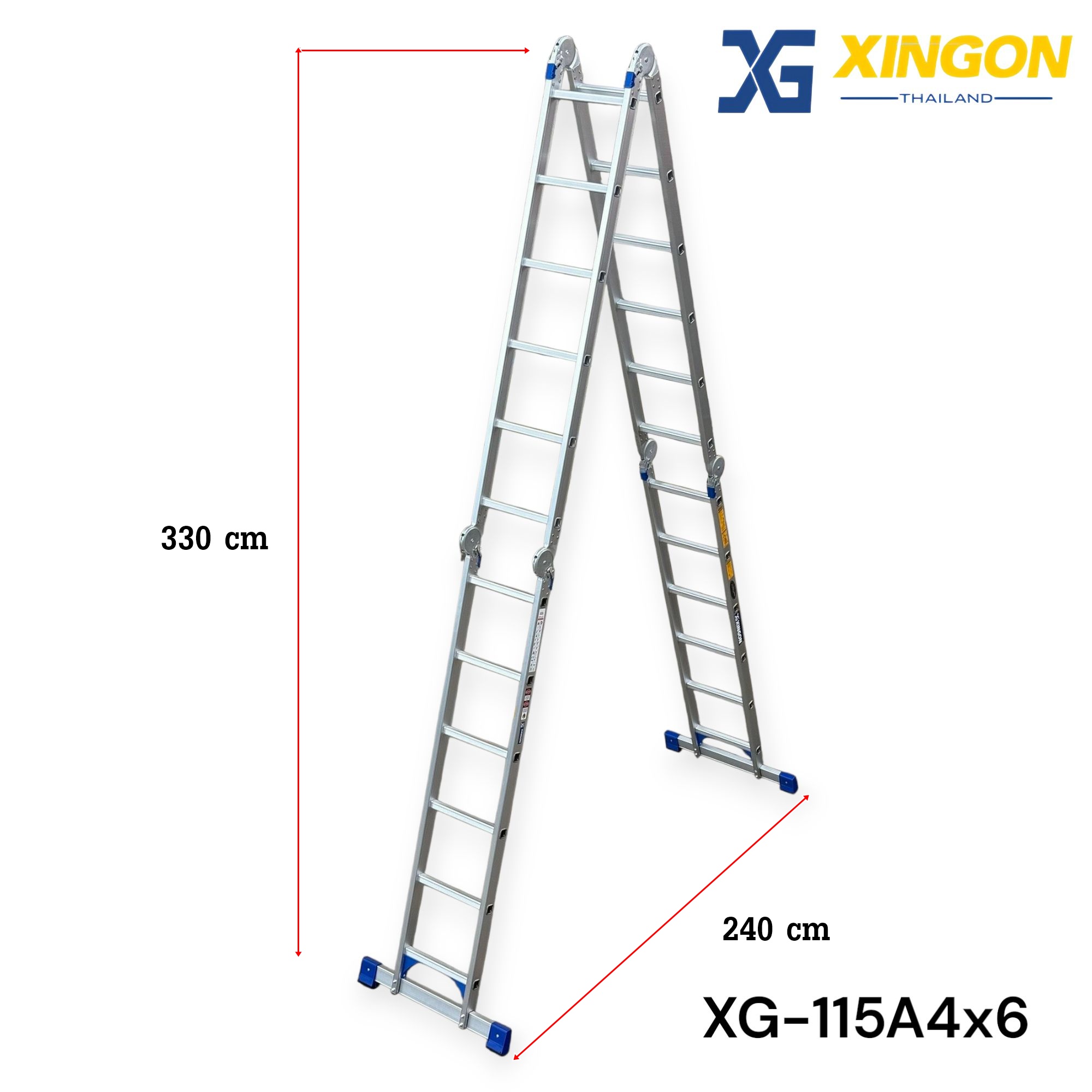 บันไดพับอเนกประสงค์24ขั้น พาดยาว6.84เมตร XG-115A4x6 - Image 3