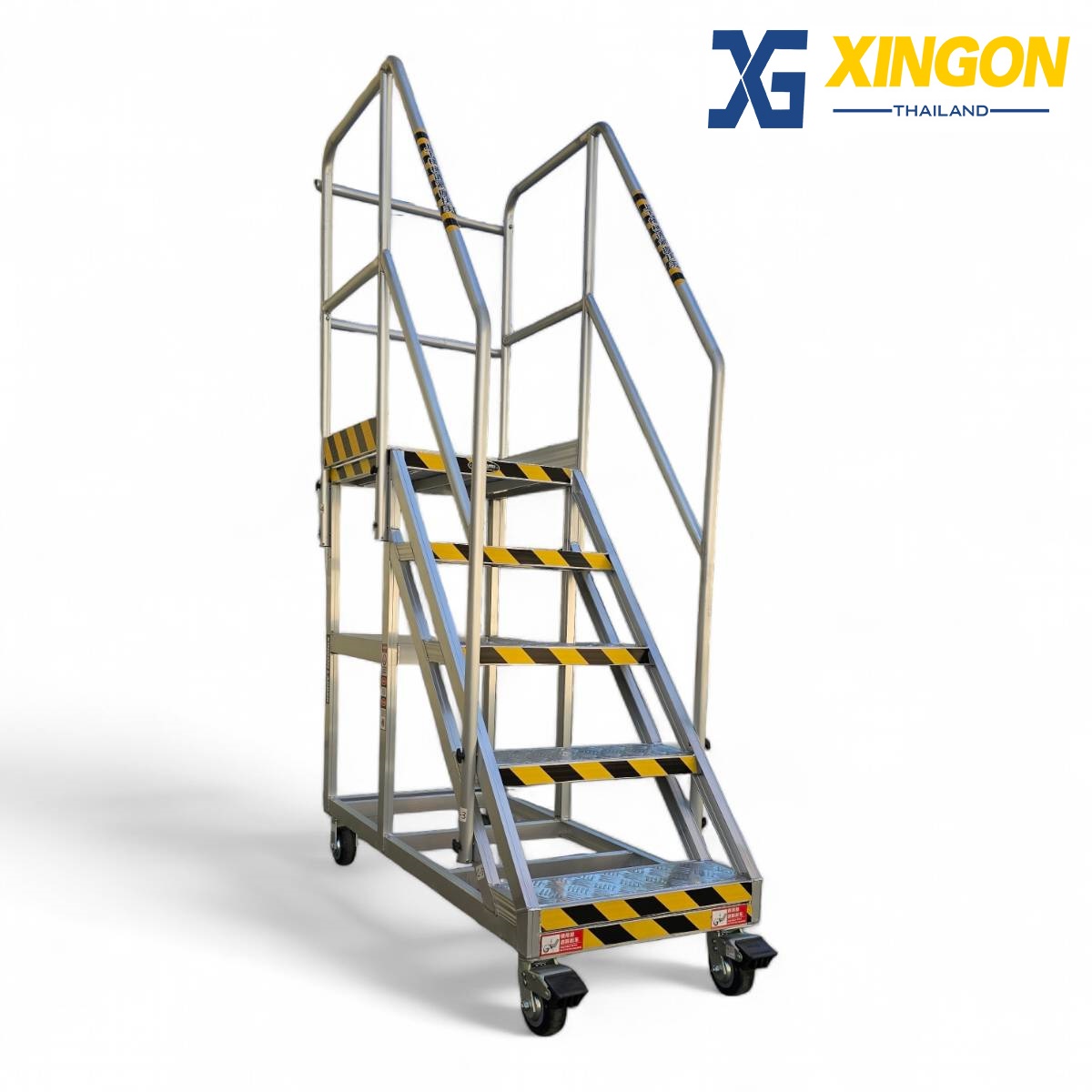 บันไดอลูมิเนียมติดล้อ5ขั้น - Image 3