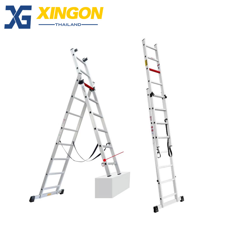 บันไดพาด2ตอนปรับกางเป็นทรงเอได้9+9ขั้น XG-116A2x9