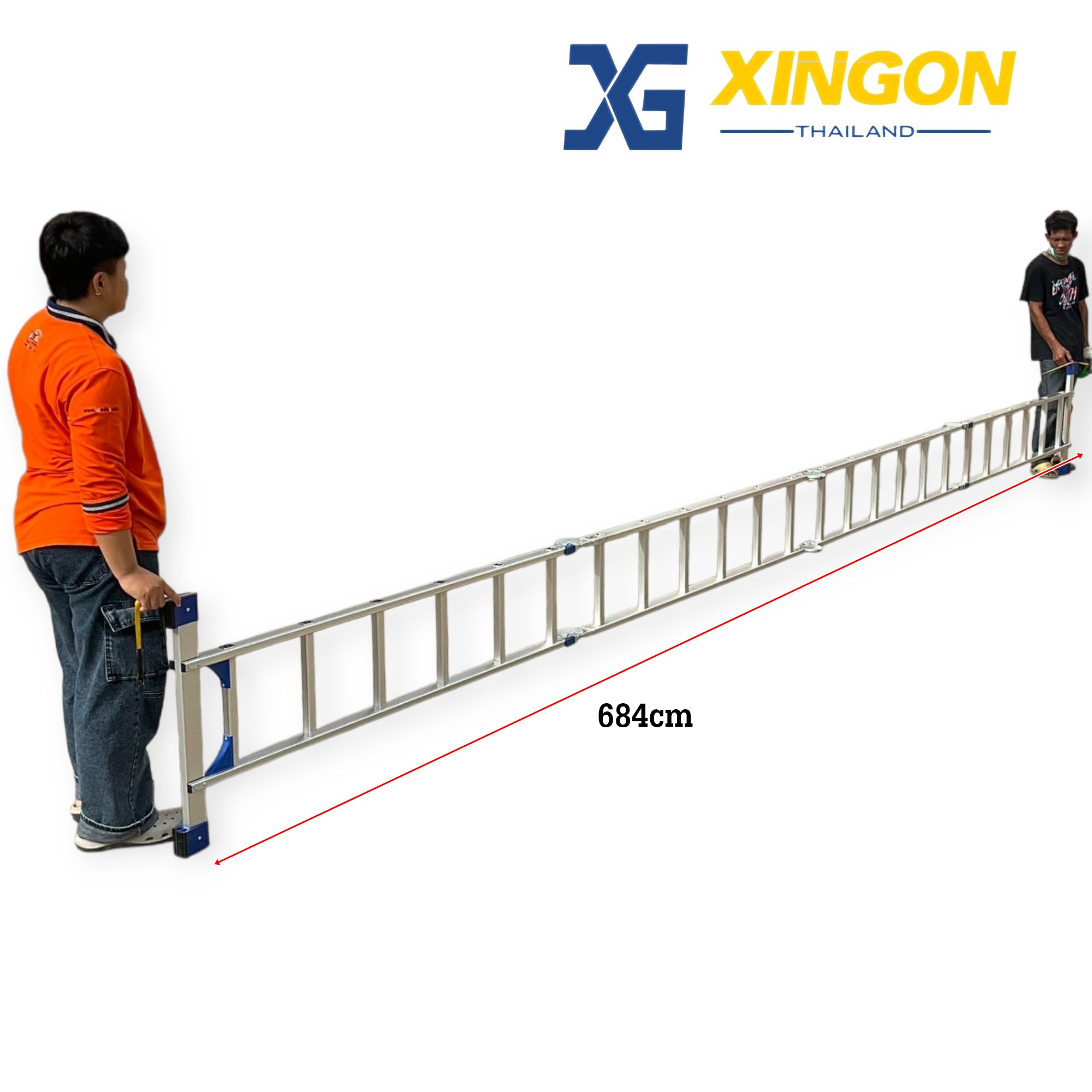 บันไดพับอเนกประสงค์24ขั้น พาดยาว6.84เมตร XG-115A4x6 - Image 4