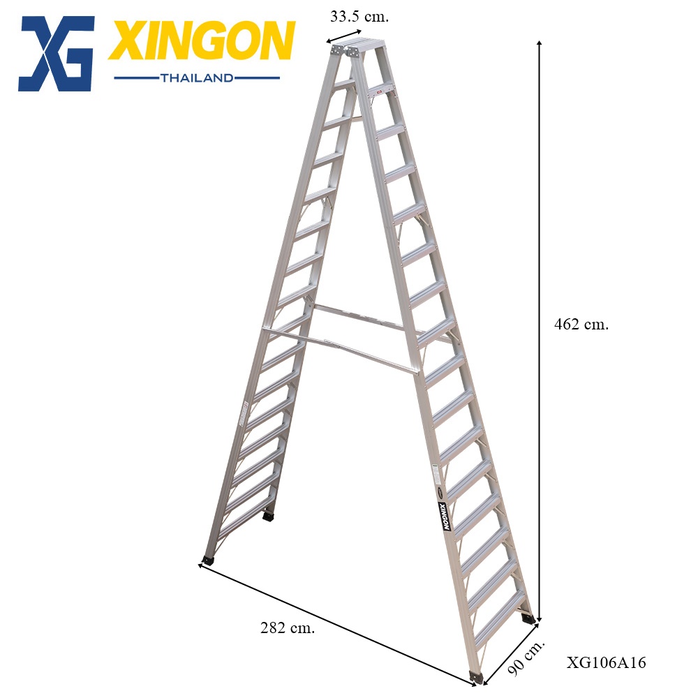 บันไดอลูมิเนียมทรงเอขึ้นลง2ทาง16ฟุต XG-106A16 - Image 2