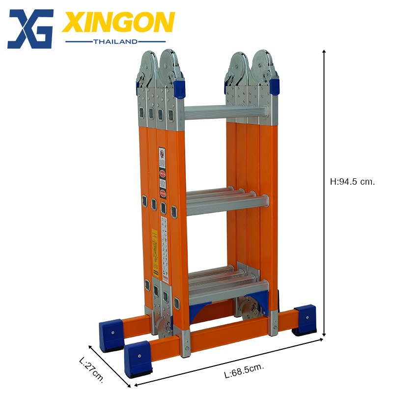บันไดไฟเบอร์กลาสพับอเนกประสงค์12ขั้น XG163F4x3 - Image 3