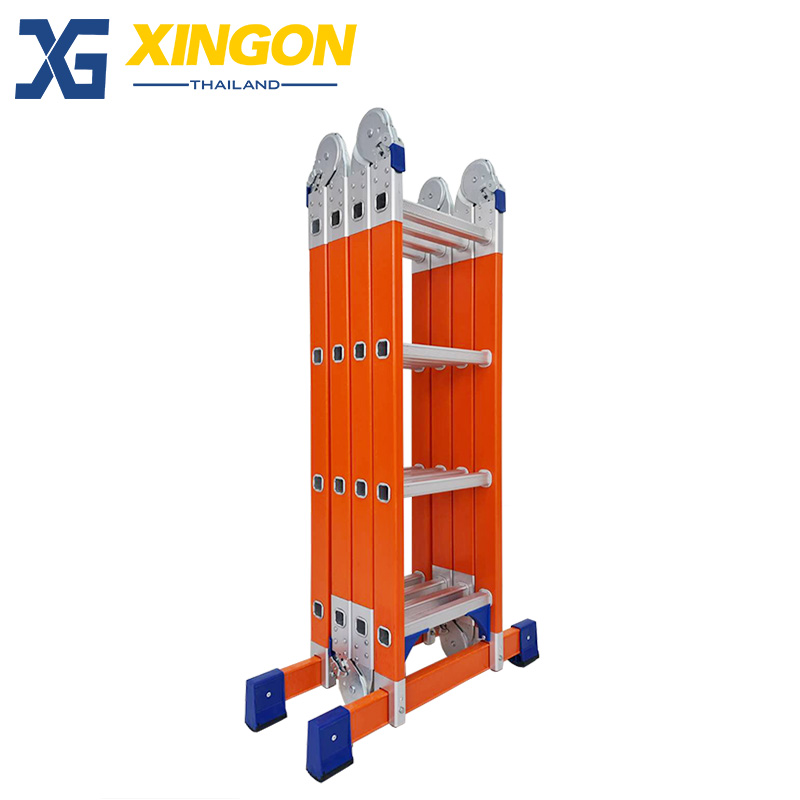 บันไดไฟเบอร์กลาสพับอเนกประสงค์16ขั้น XG163F4x4