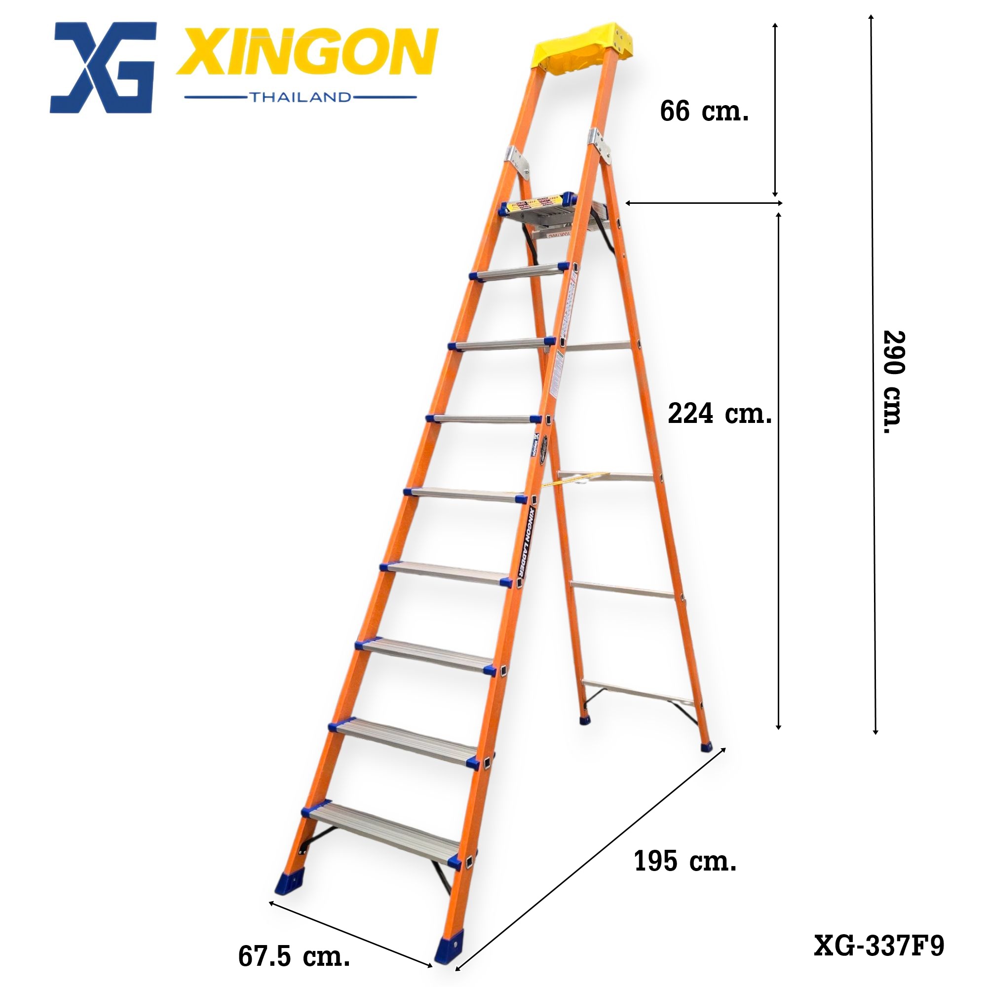 บันไดไฟเบอร์กลาสแพลตฟอร์ม9ฟุต XG-337F9 - Image 3