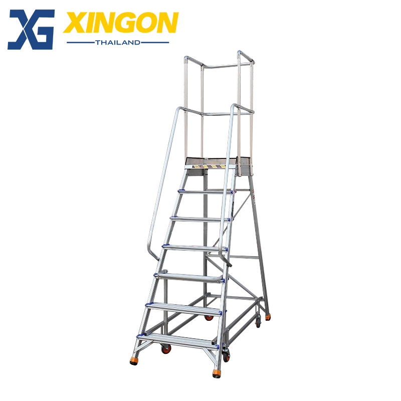 บันไดอลูมิเนียมติดล้อ7ฟุต