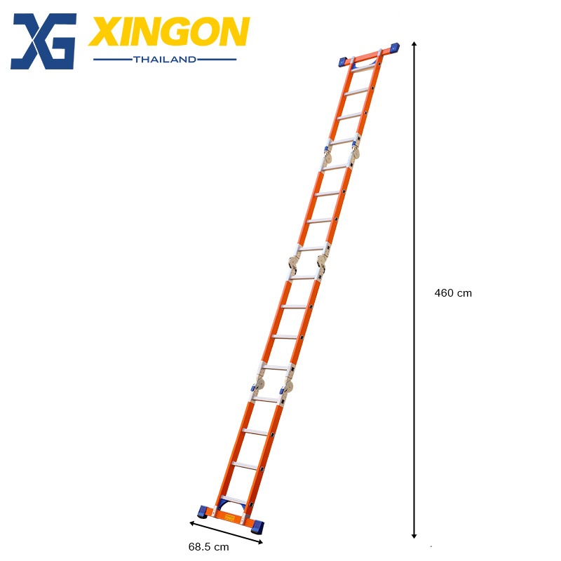 บันไดไฟเบอร์กลาสพับอเนกประสงค์16ขั้น XG163F4x4 - Image 5