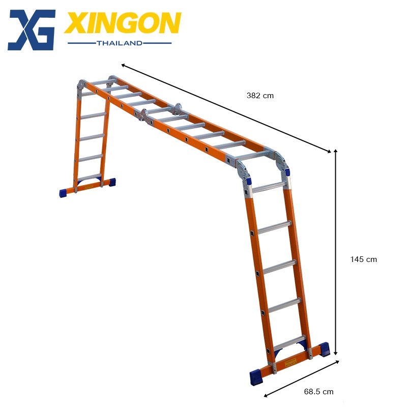 บันไดไฟเบอร์กลาสพับอเนกประสงค์20ขั้น XG163F4x5 - Image 5