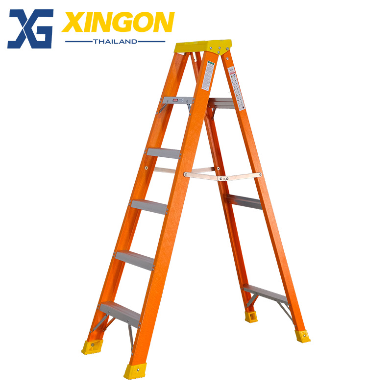 บันไดไฟเบอร์กลาสทรงเอมีถาดวางเครื่องมือ5ฟุต XG107B5