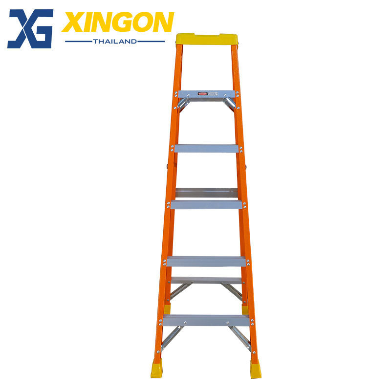 บันไดไฟเบอร์กลาสทรงเอมีถาดวางเครื่องมือ5ฟุต XG107B5 - Image 5