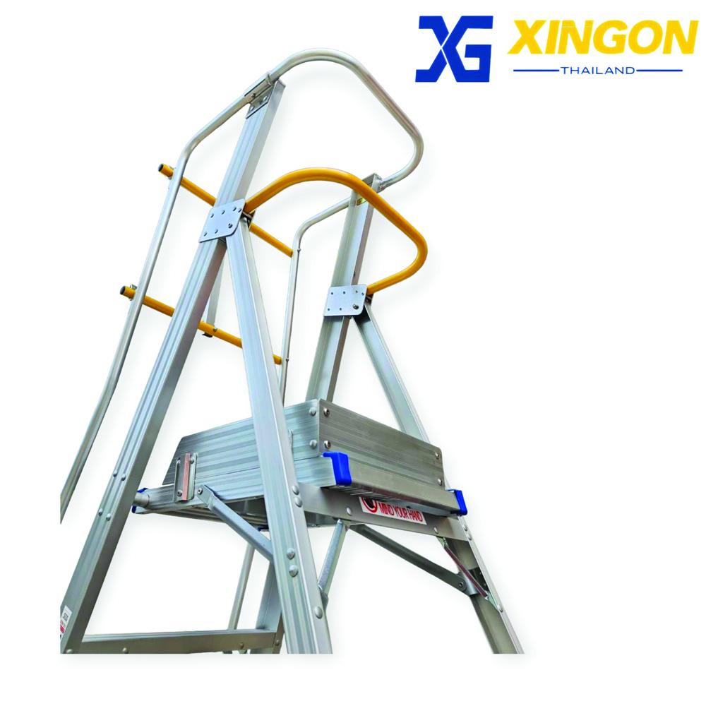 บันไดแพลตฟอร์ม อลูมิเนียม7ฟุตมีราวจับและกันตก XG-152A7 - Image 5