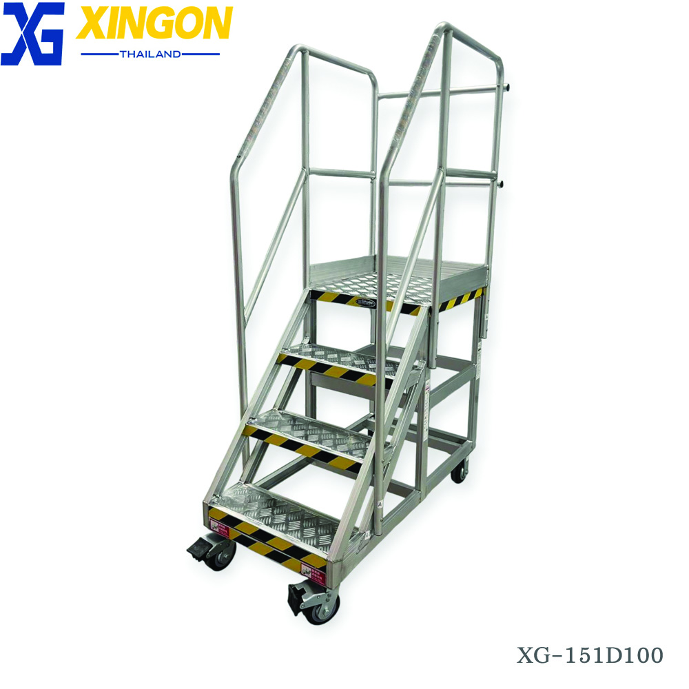 บันไดอลูมิเนียมติดล้อ4ขั้น XG-151D100 - Image 3