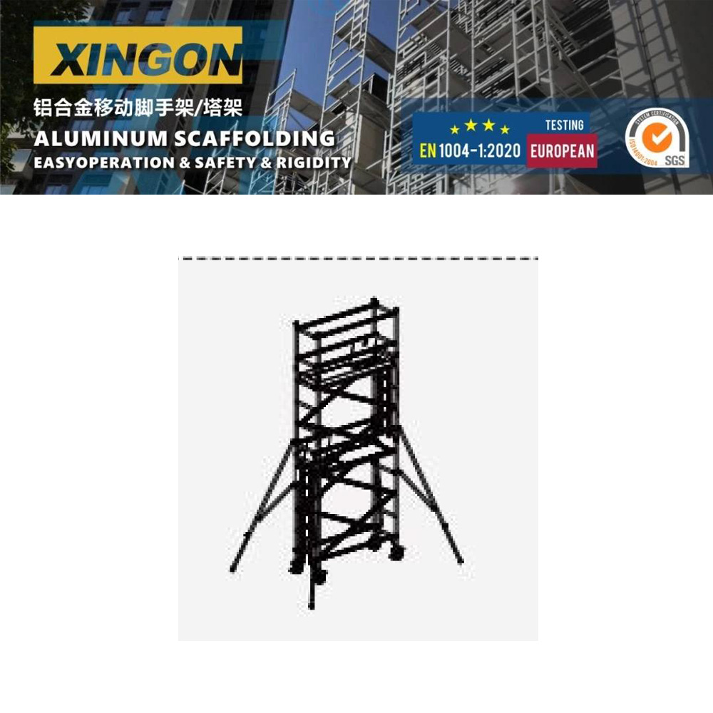 นั่งร้านอลูมิเนียมหน้าแคบ0.75x4.3เมตรAluminum Narrow Scaffolding XG-178S-4.5M - Image 2
