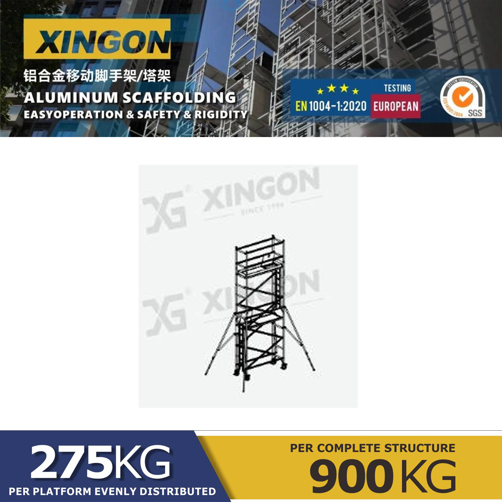 นั่งร้านอลูมิเนียมหน้าแคบ0.75x4.8เมตรAluminum Narrow Scaffolding XG-178S-5.0M - Image 2