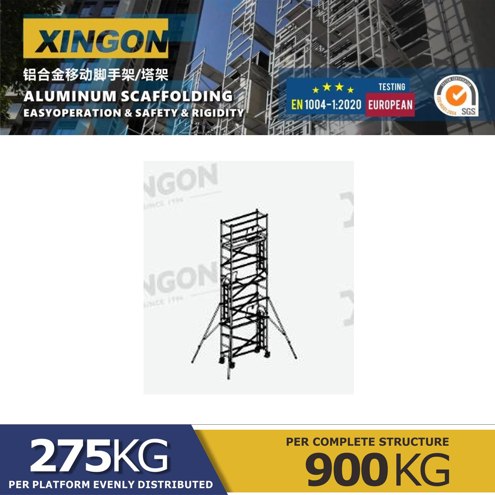 นั่งร้านอลูมิเนียมหน้าแคบ0.75x5.7เมตรAluminum Narrow Scaffolding XG-178S-6.0M - Image 2