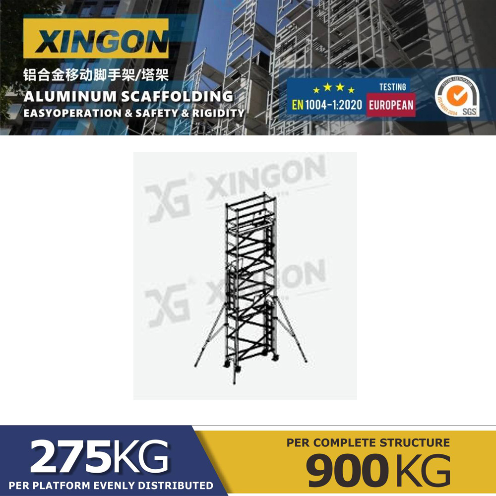 นั่งร้านอลูมิเนียมหน้าแคบ0.75x6.1เมตรAluminum Narrow Scaffolding XG-178S-6.3M - Image 2