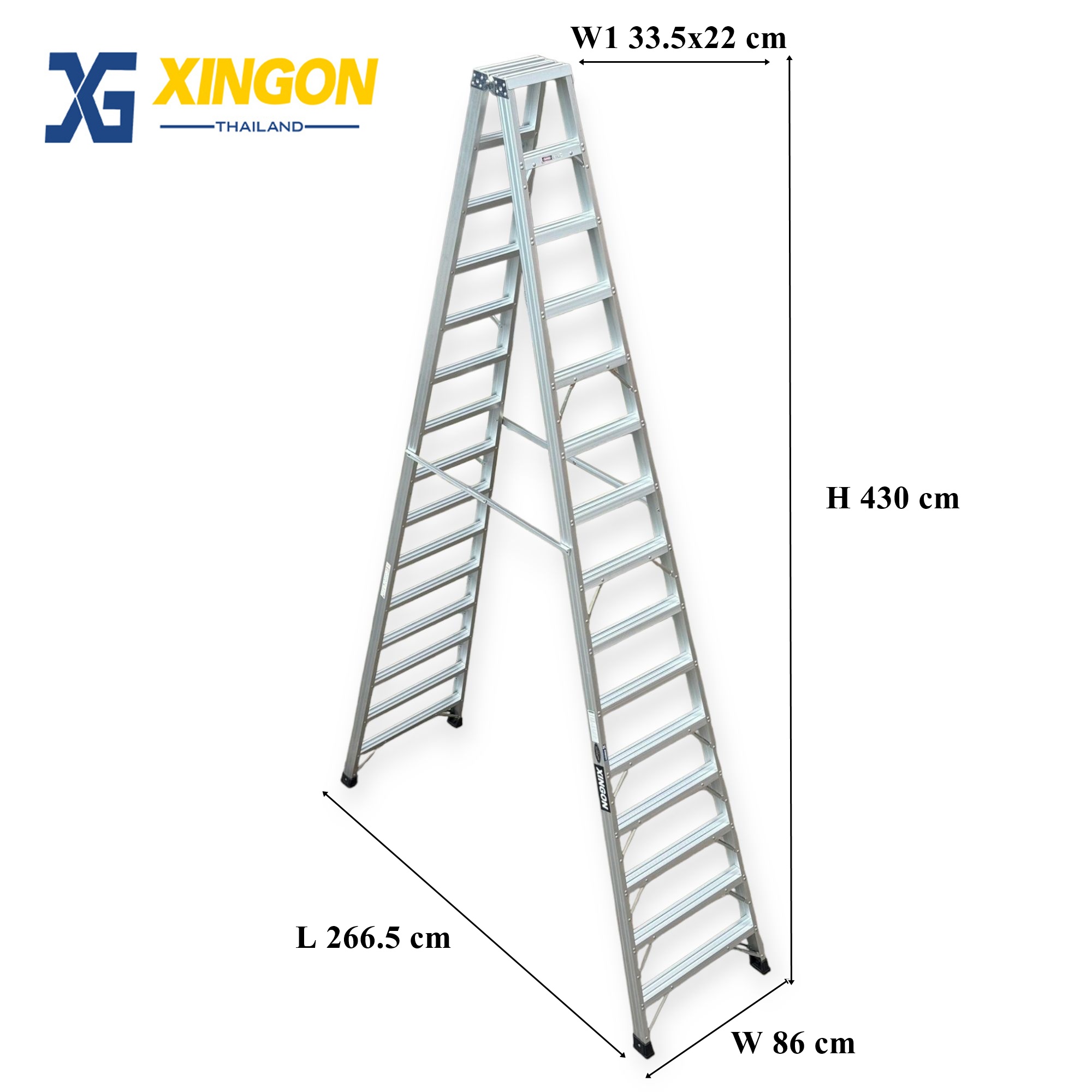 บันไดอลูมิเนียมทรงเอขึ้นลง2ทาง15ฟุต XG-106A15 - Image 2