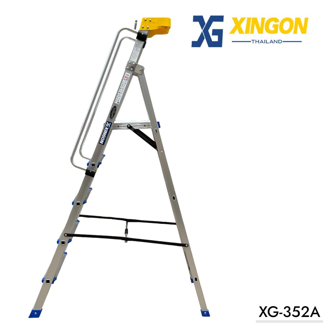 บันไดแพลตฟอร์มอลูมิเนียมมีราวจับจัมโบ้5ฟุต XG-352A5 (สินค้าใหม่) - Image 3